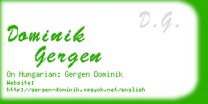 dominik gergen business card